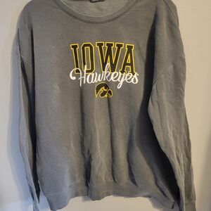 Comfort Colors Iowa Hawkeyes Gray Sweatshirt